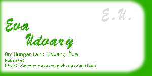 eva udvary business card