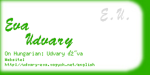 eva udvary business card